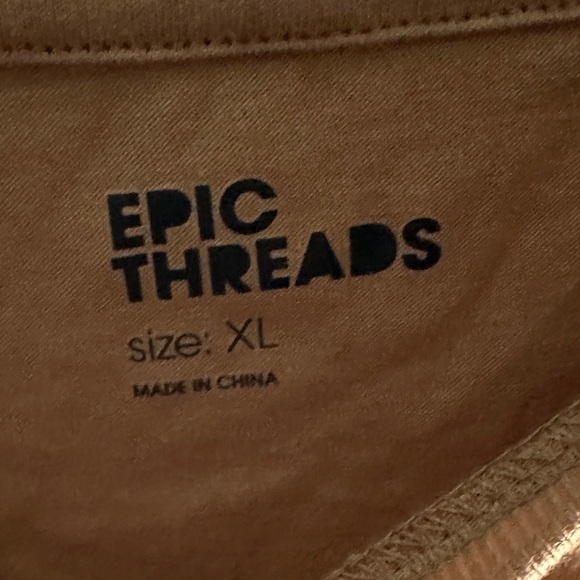 Epic Threads Tee with Left Pocket - Toasted Coconut - Picture 4 of 7